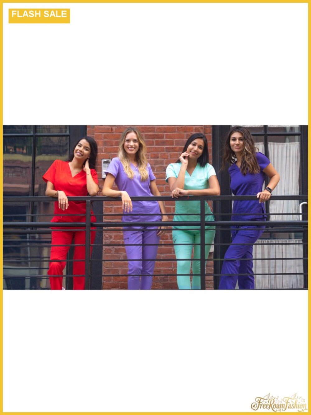 ADAR Pro Modern Athletic Scrub Set Women V-Neck Top & Yoga Jogger Pants 4-Way - Picture 6 of 6